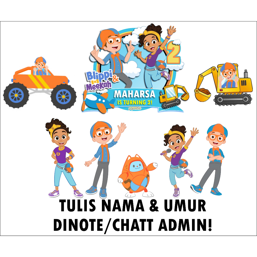 CAKE TOPPER BLIPPI & MAKKAH