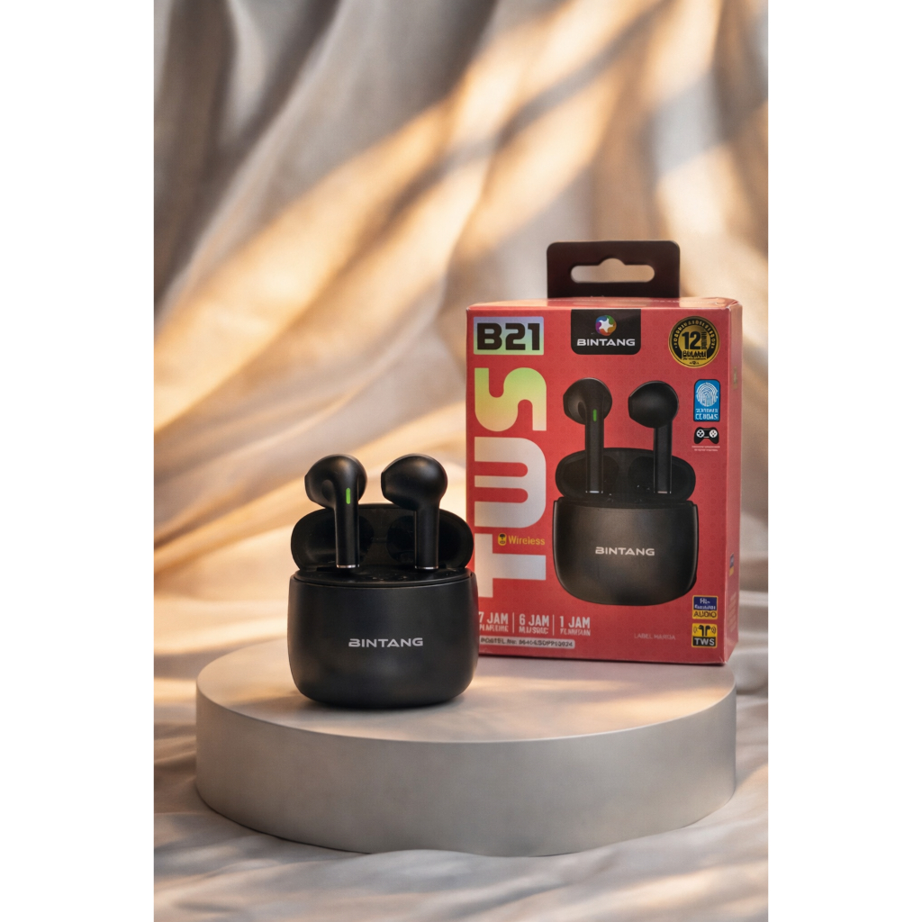 HEADSET EARPHONE BLUETOOTH TWS BT B21