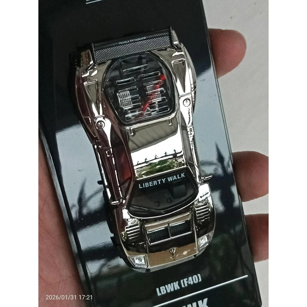 Inno64 Ferrari F40 LBWK Chrome Silver