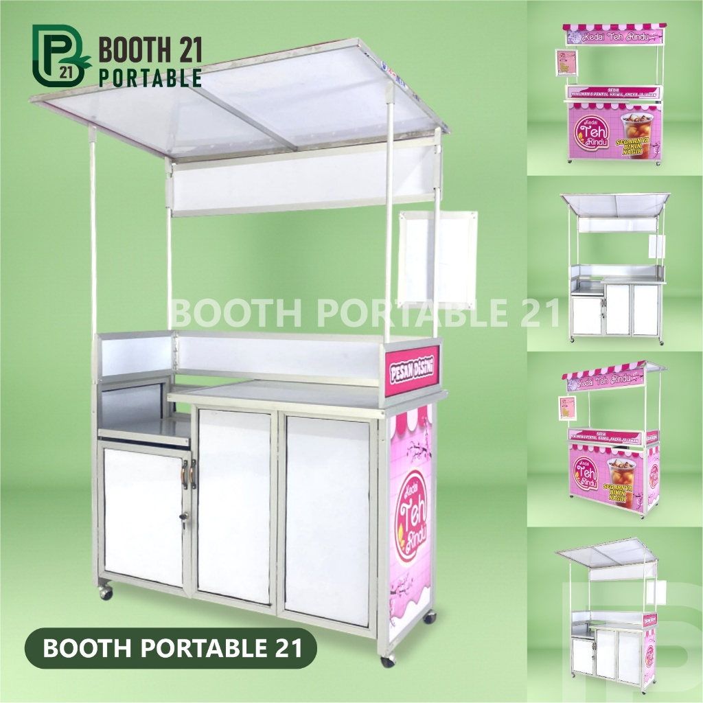 Booth Portable Komplit Kompor Gerobak Meja Lipat Booth Portable 21