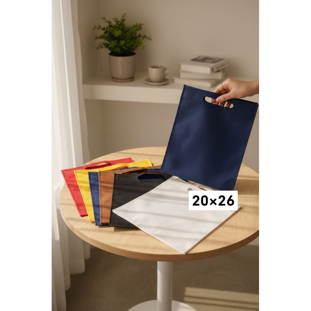 Tas spunbond warna warni 20x26 polos dan custom