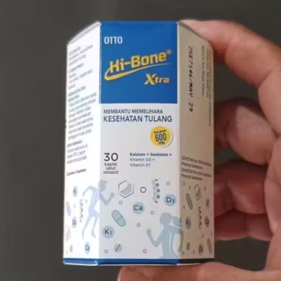 HI BONE 600 / HI BONE XTRA 600 BOTOL 30 KAPLET SUPLEMEN KESEHATAN TULANG