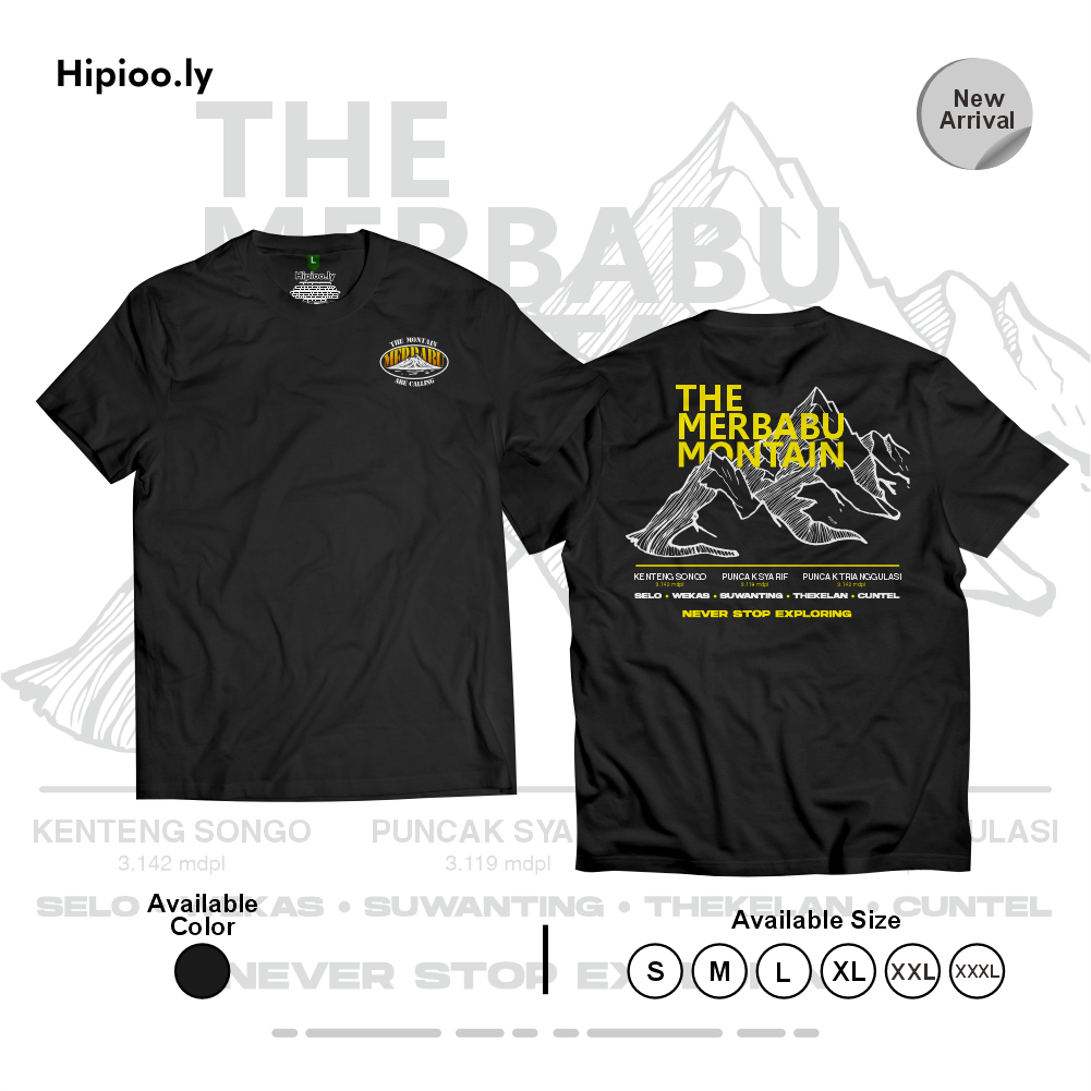 Kaos Outdoor GUNUNG MERBABU | Kaos Gunung | Kaos Pendaki | Kaos Outdoor | Kaos Desain Gunung Merbabu