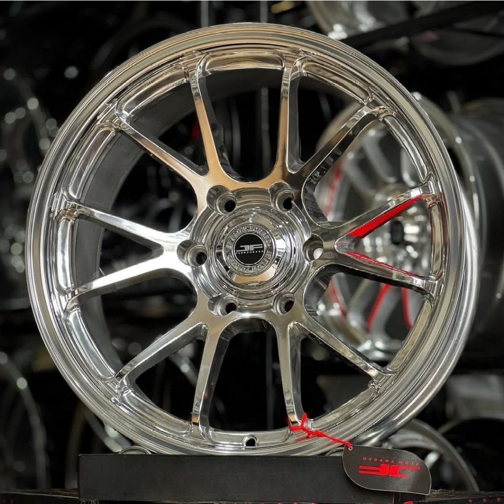 velg mobil ring 18 JF LUXURY NF HIGH POLISH R18 LEBAR 9 velg racing Fortuner Ford everest Strada Tri