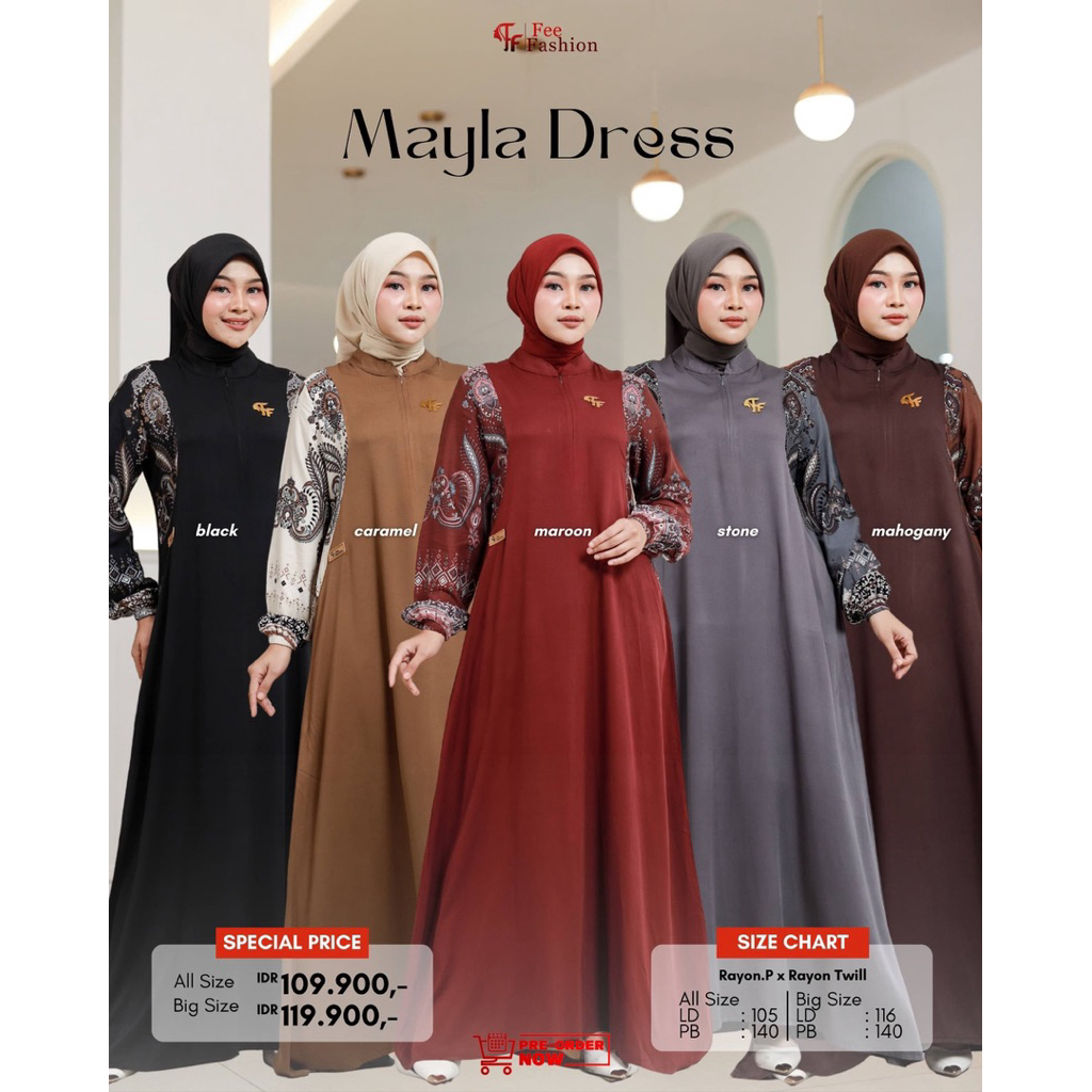 Fee Fashion - Dress / Gamis / Mayla Dress Fee Fashion