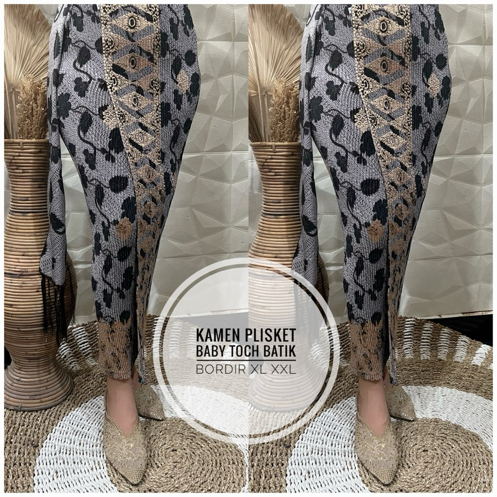 KAMEN JADI PLISKET BORDIR SET SELENDANG