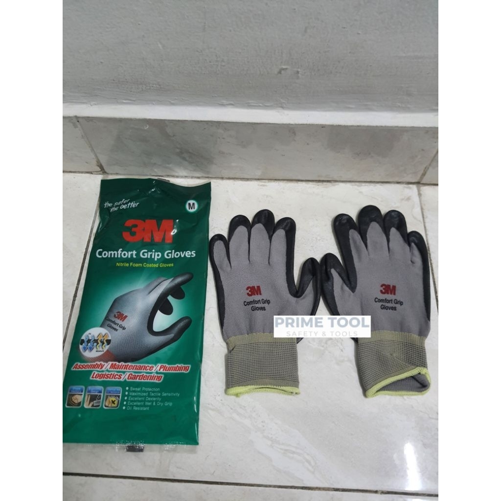 3M Sarung Tangan Safety Comfort Grip Gloves Size M Original