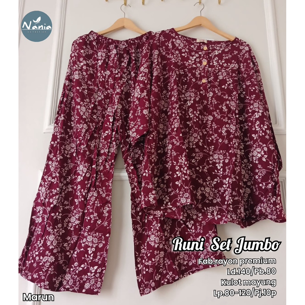 Runi Set Jumbo Setelan Rayon by Nania