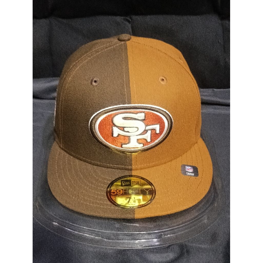 Topi New Era Sans Fransisco Split Choconut Brown Size 7 1/8 True 100% ORIGINAL