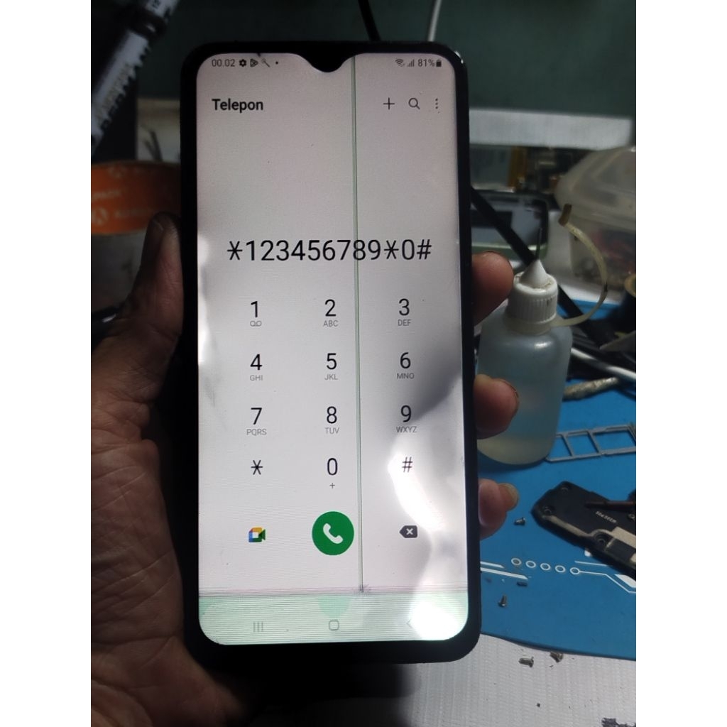 lcd samsung m31 minus layak pake untk tes mesin baca diskripsi