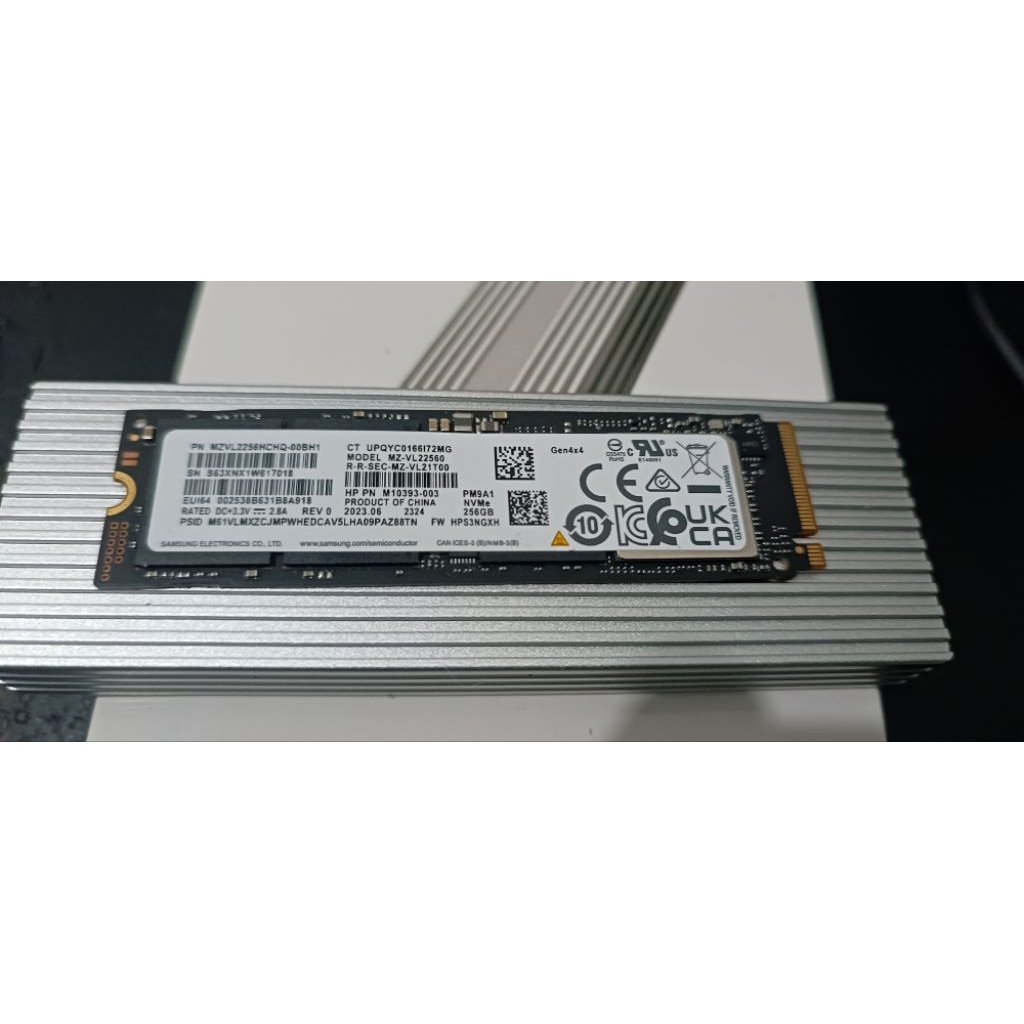 SSD M.2 NVMe Samsung pcie gen 4 256 gb