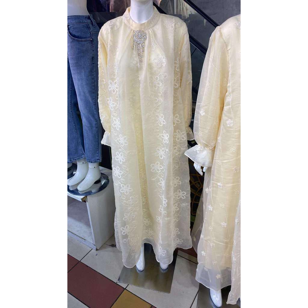 Gamis model brukat terbaru