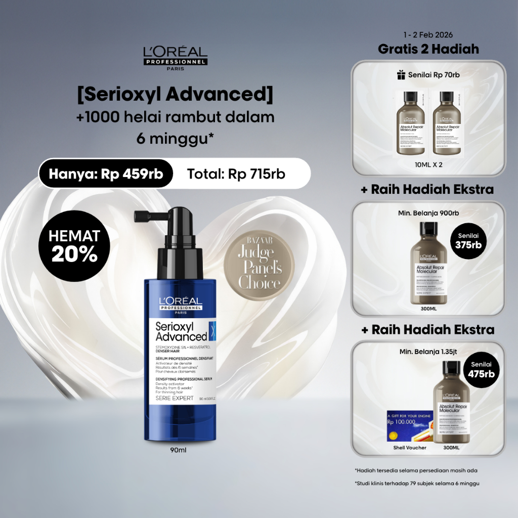Serioxyl Denser Hair Serum 90ml Untuk Penumbuh Rambut by L'Oreal Professionnel