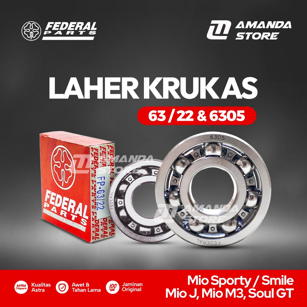 BEARING LAHER KRUK AS Mio Smile Sporty Mio J Mio M3 Soul GT Original Federal Parts