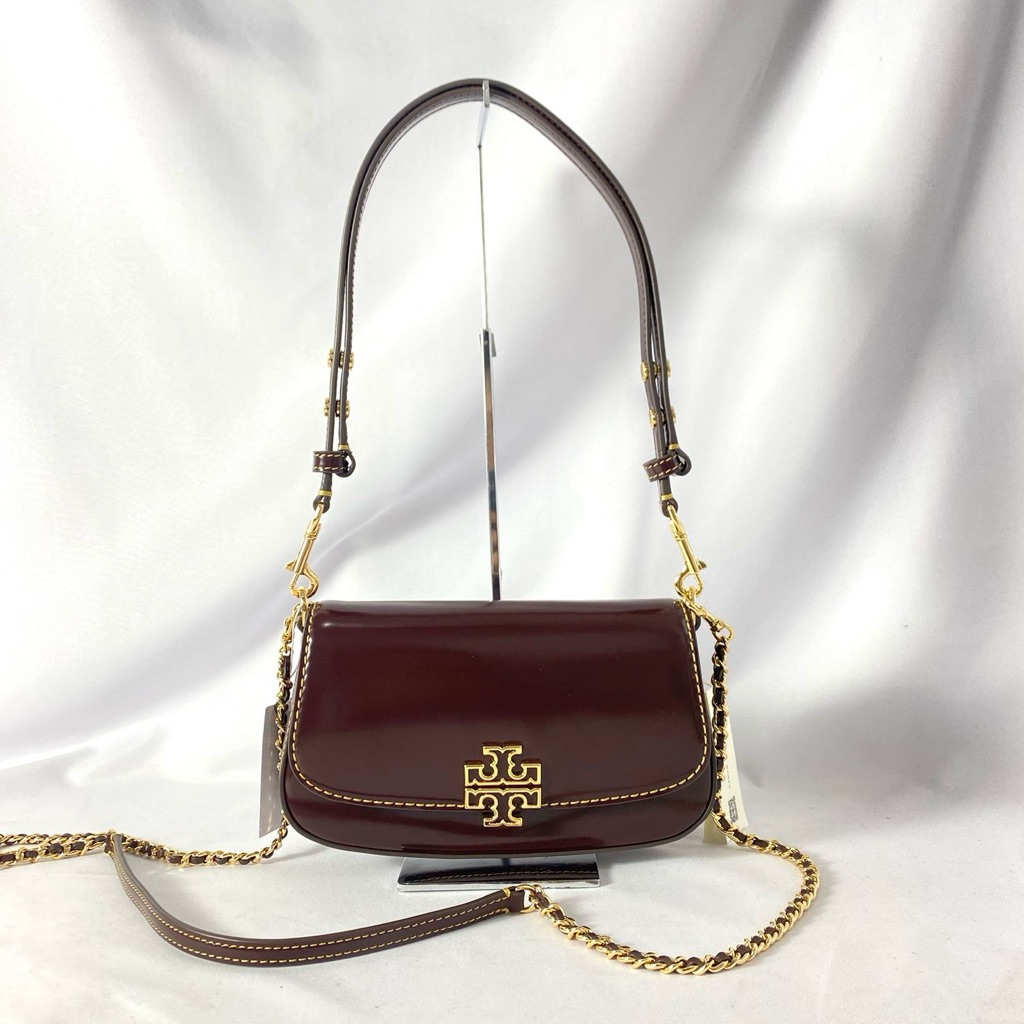 TB britten smooth convertible flap crossbody tempranilo Authen