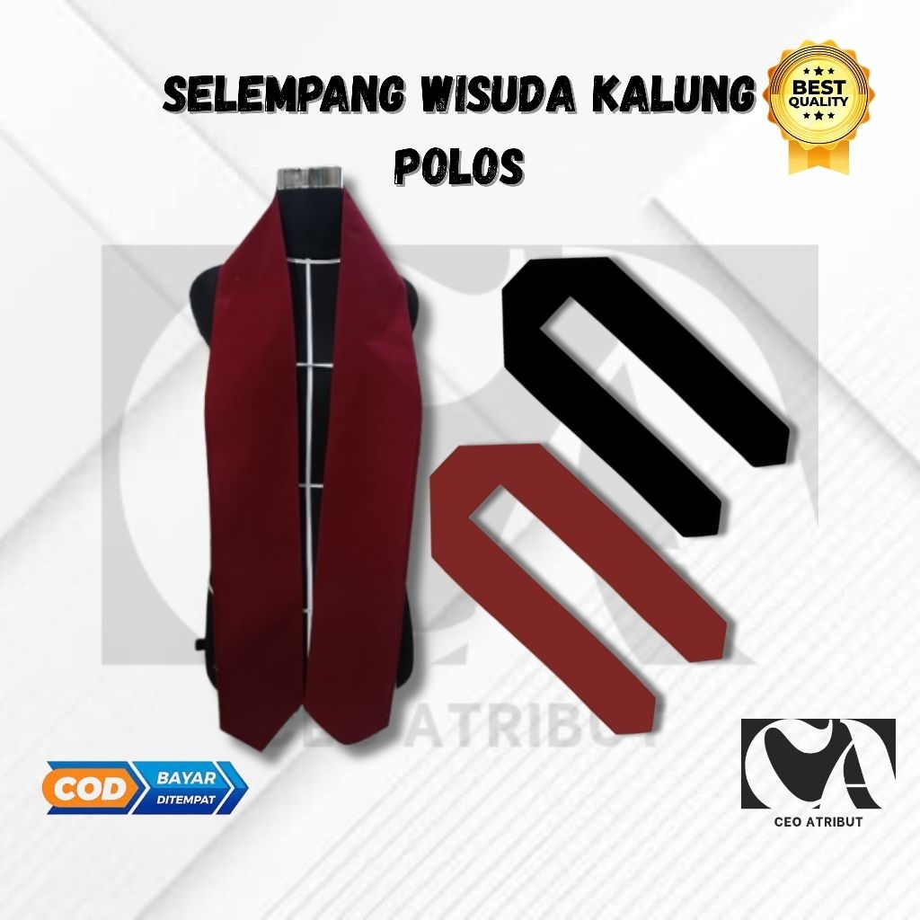 Selempang Wisuda Kalung Polos | Selempang Wisuda Polos | Selempang Beludru | Selempang Wisuda Tanpa 