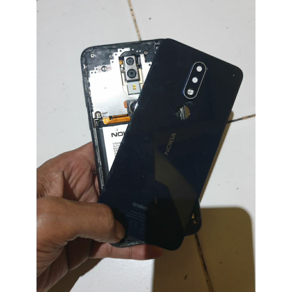 unit _nokia 6.1 plus mesin hidup normal,,lcd rusak