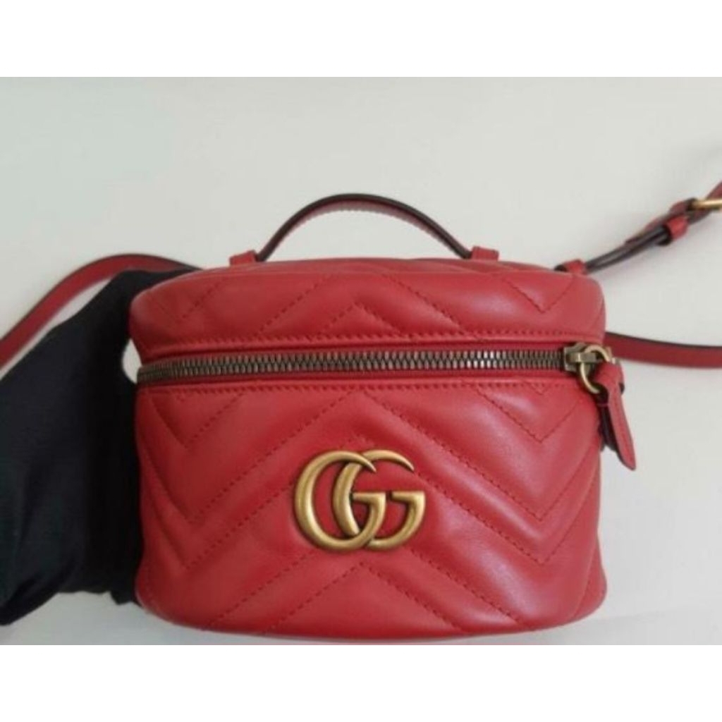 Gucci GG Marmont Mini Backpack Red | Leather Original | Dustbag & Card
