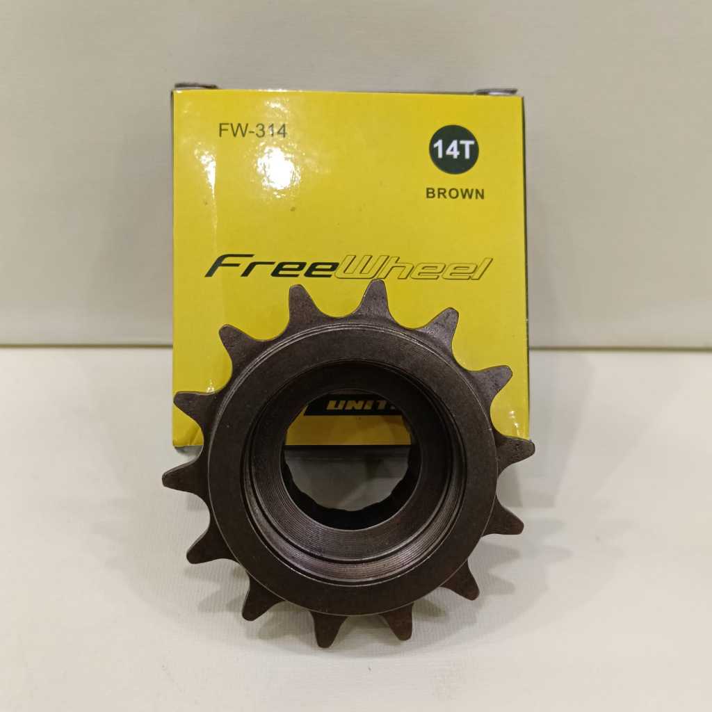 Freewheel United 14T Brown FW-314 - Gear Belakang Single Speed - Hub Drat Sepeda 12-26 INCH