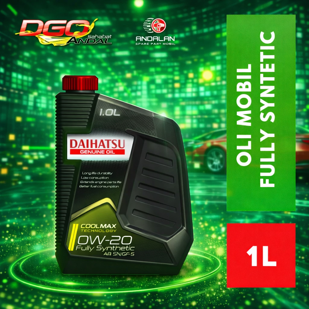Oli Mesin Daihatsu Genuine Oil 0W-20 API SN/GF-5 Fully Synthetic Oil 1 liter Original