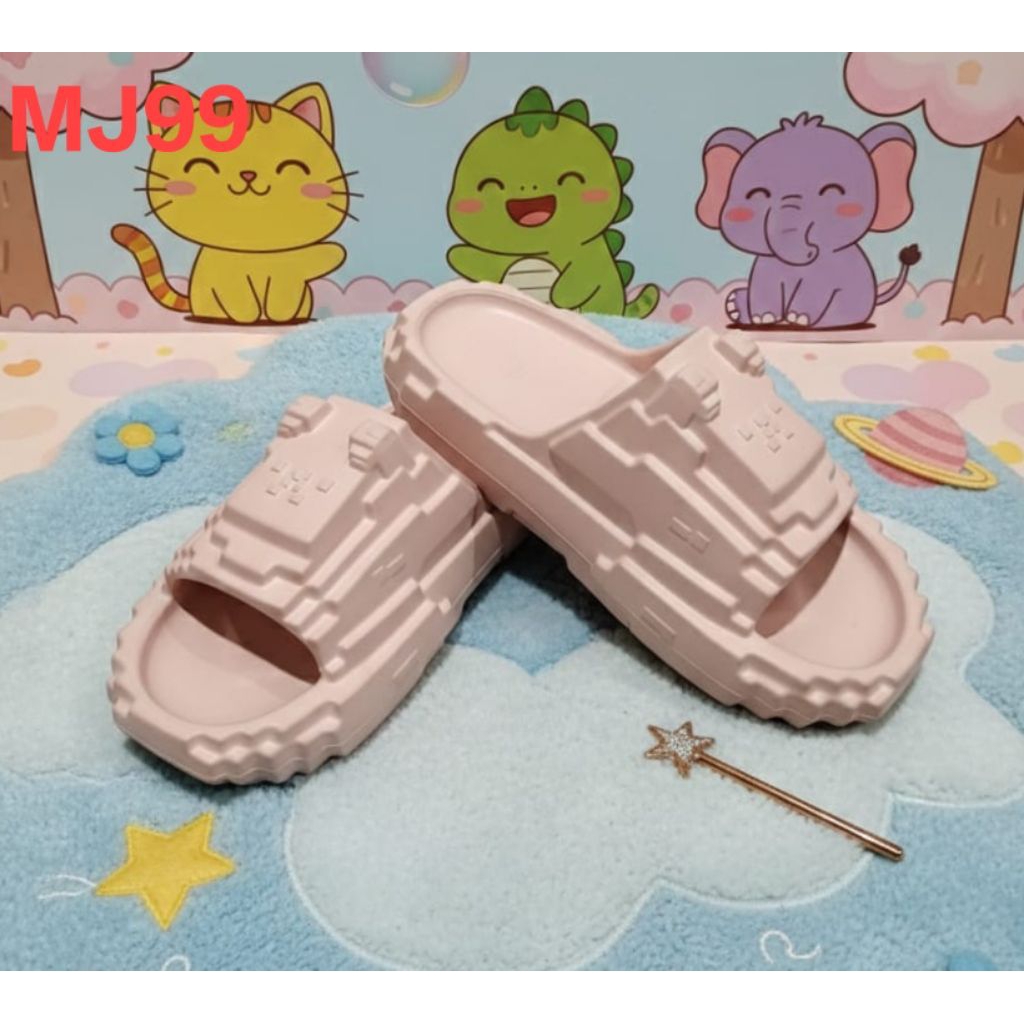 sendal anak Roblox/minecraft OB gras