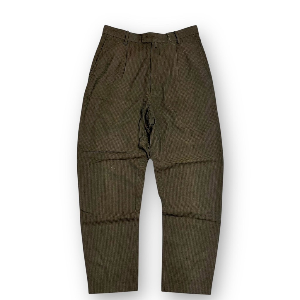 Dries Van Noten Pleated Striped Trousers Regular Fit