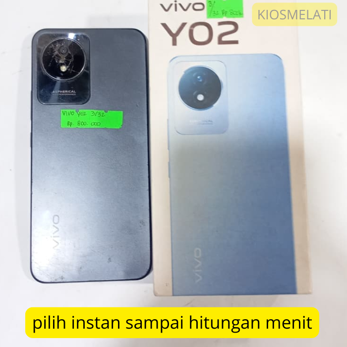 Hp Second vivo y02 ram 3/32 originl seken vivo siap pakai