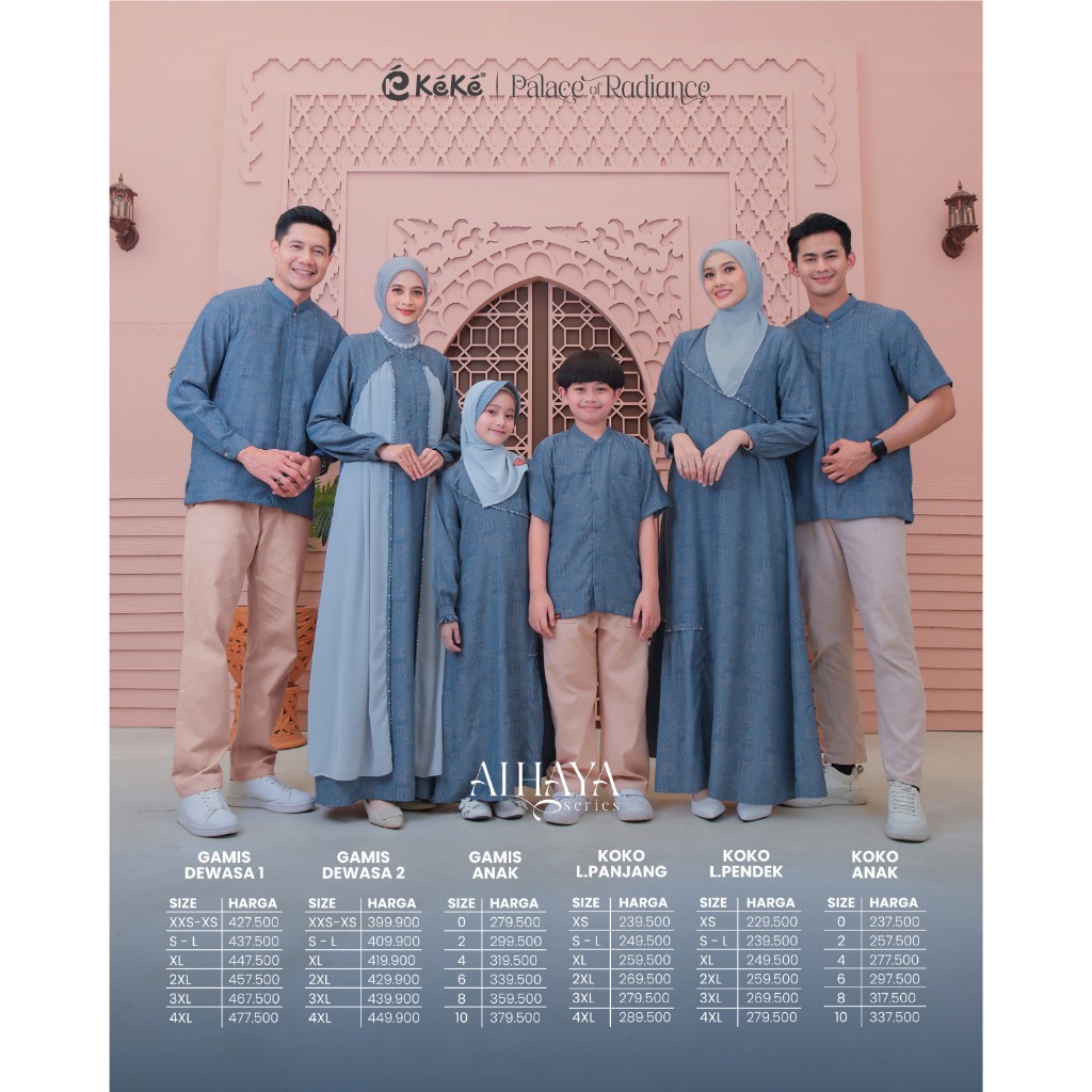 GAMIS DEWASA 2 ALHAYA STEEL BLUE