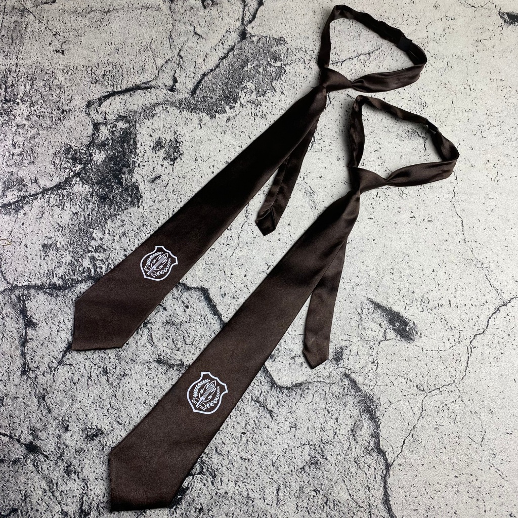 Dasi Satpam Logo Security Coklat Dasi Rakit Satpam Coklat Dasi Instant Siap Pakai