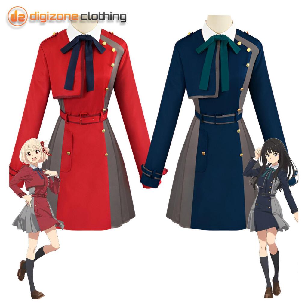 Baju Dress Cosplay Lycoris Recoil Chisato Nishigiki Takina Inoue