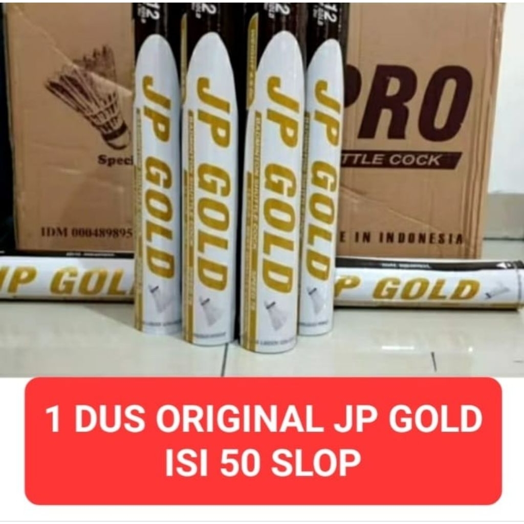 1 DUS ISI 50 SLOP JP GOLD ORIGINAL SHUTTLECOCK MURAH GROSIR