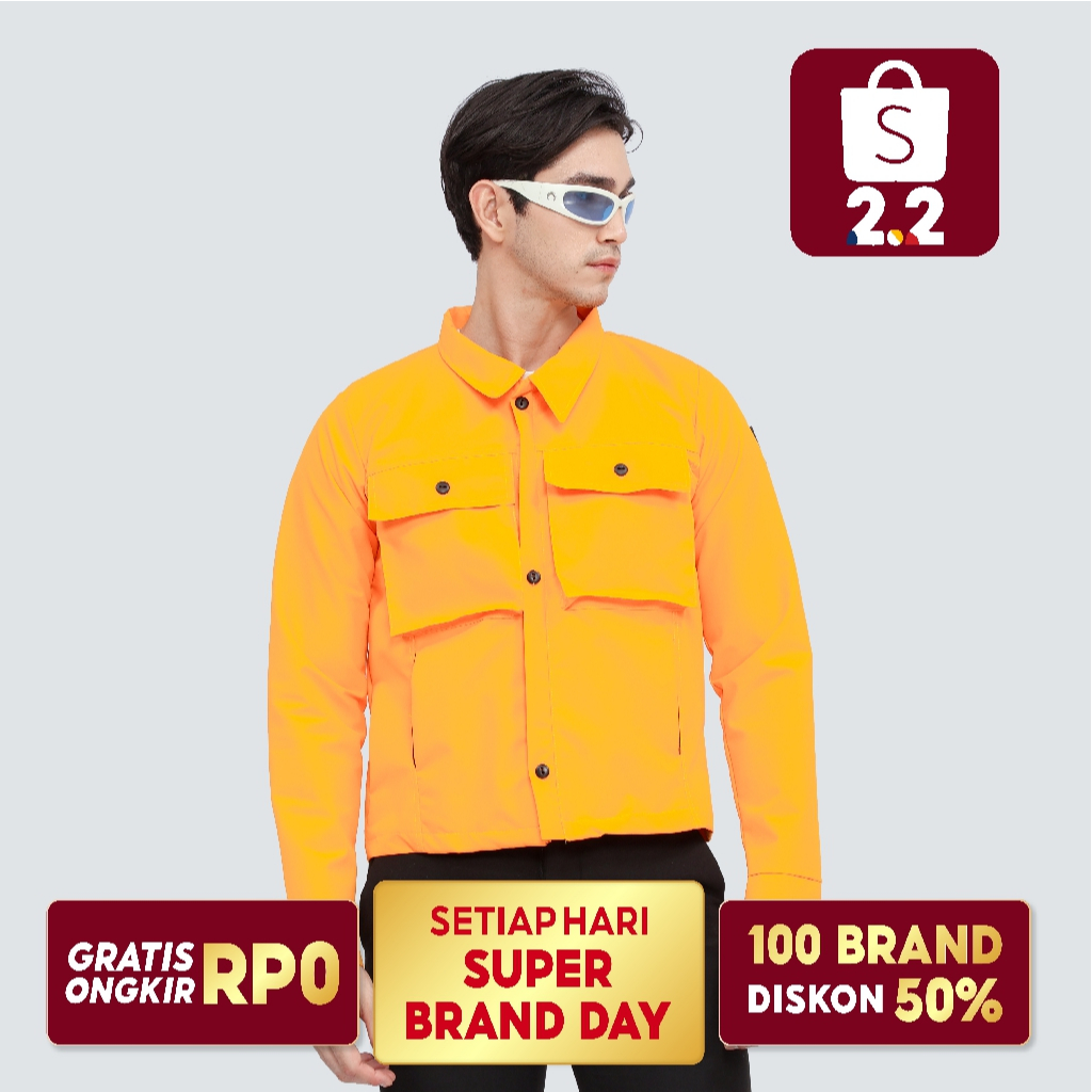 Bdgboys Jacket Overshirt Orange Button