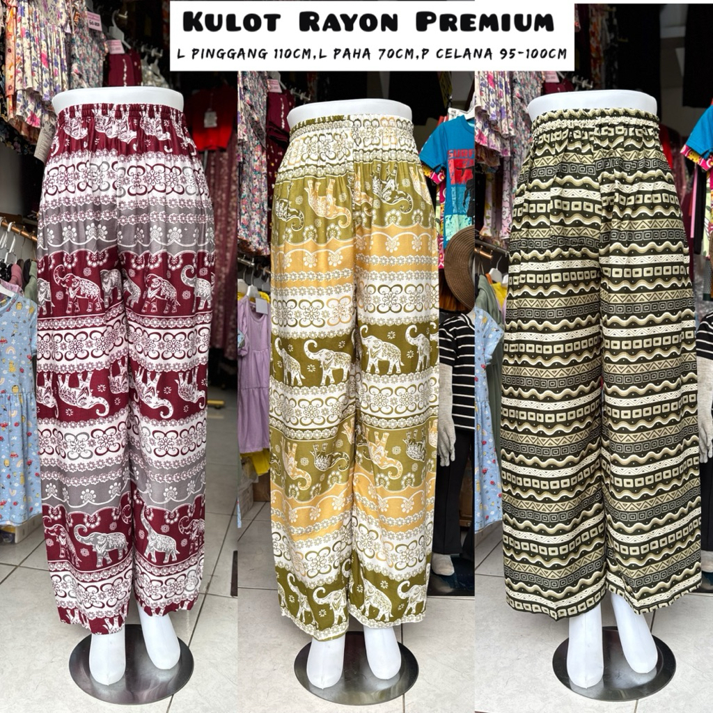 Celana Kulot Rayon Premium // Kulot  Hommy Panjang Wanita // Celana Kulot panjang motif terbaru Jumb