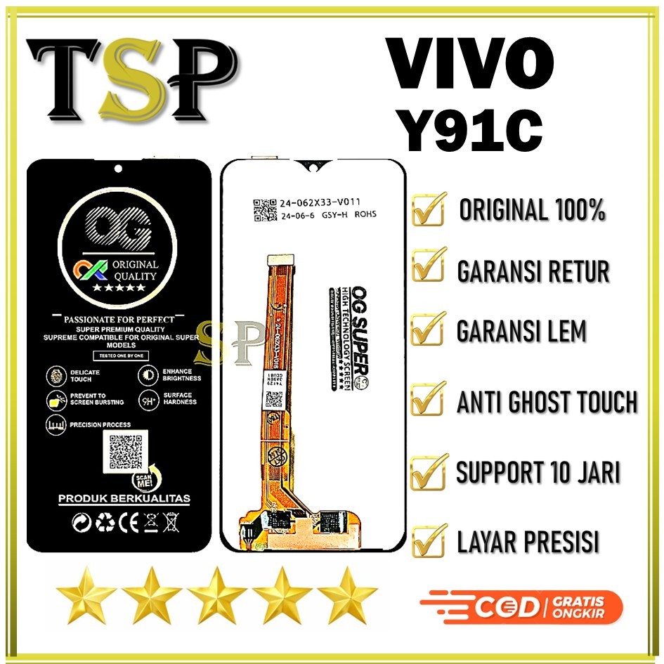 LCD TOUCHSCREEN VIVO Y91C FULLSET ORIGINAL 100%