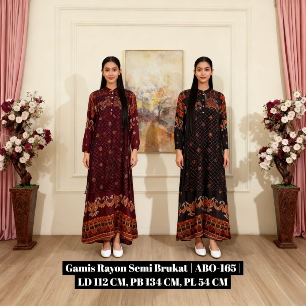 GAMIS RAYON SEMI BRUKAT/GAMIS CEWEK DWS/GAMIS MURAH