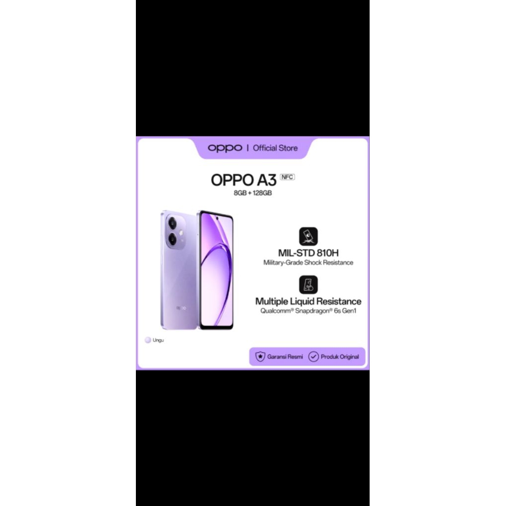 OPPO A3 Ram 8+128gb