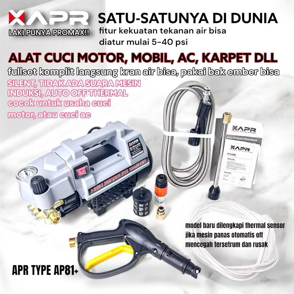 APR JAPAN AP81 Jet cleaner Steam Mesin Cuci Mobil Motor taman Bergaransi Resmi