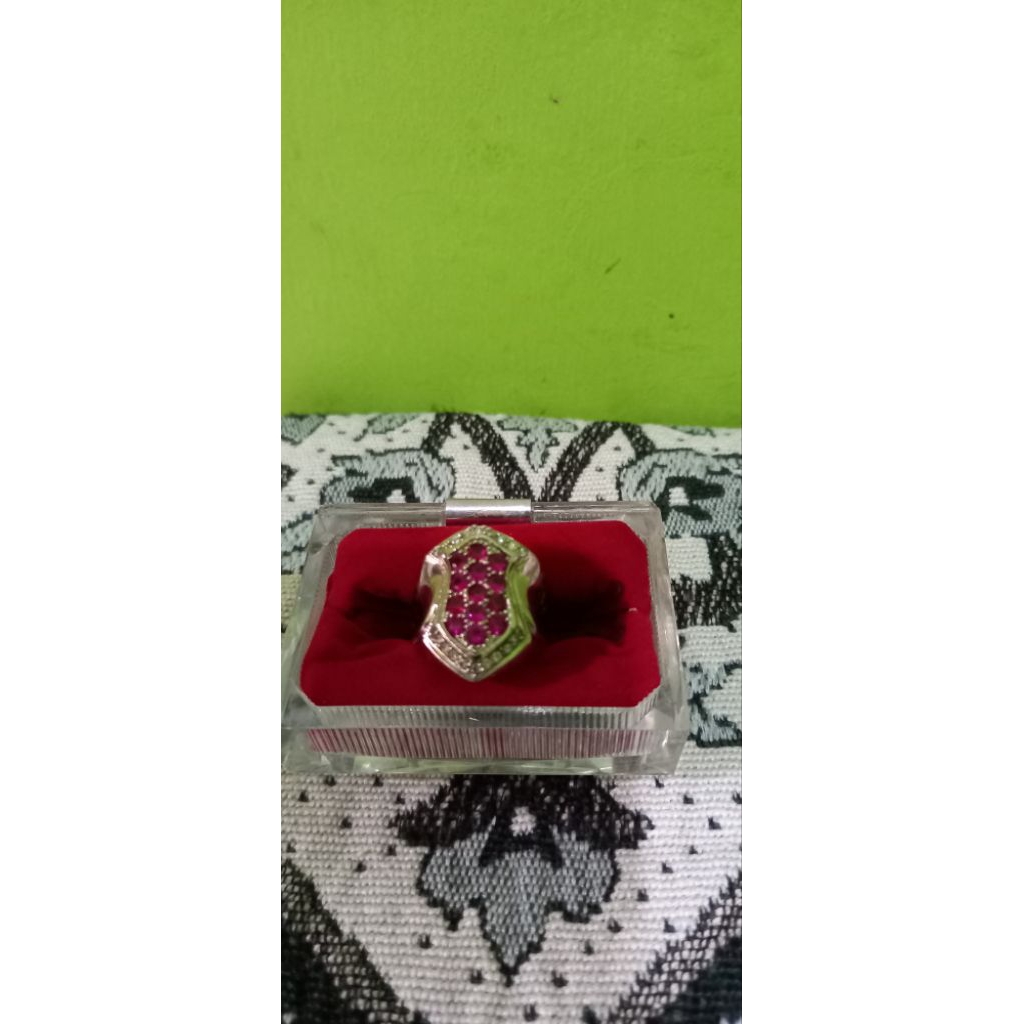 cincin terompah ring 8 mata batu ruby