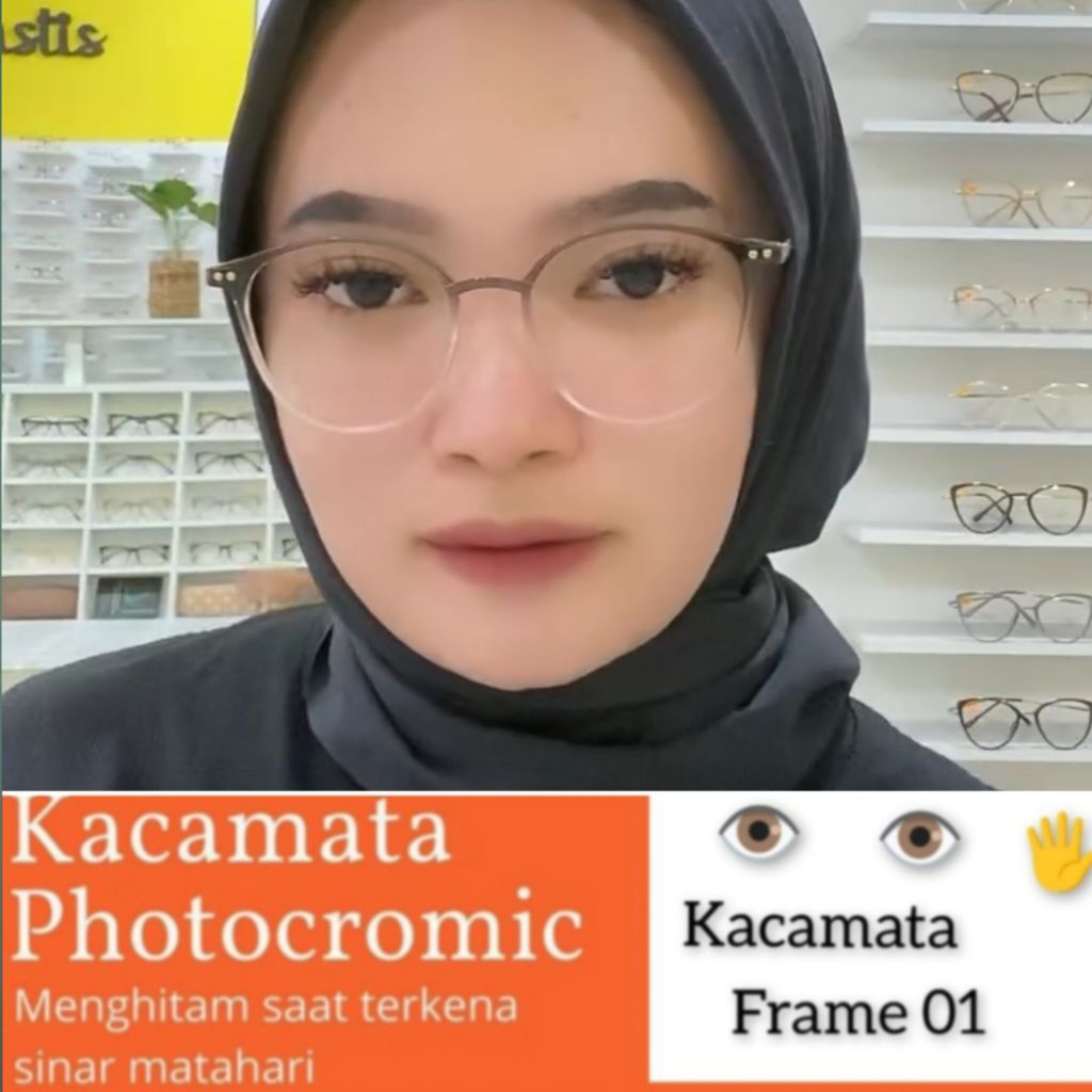 paket kacamata minus photocromic 9531