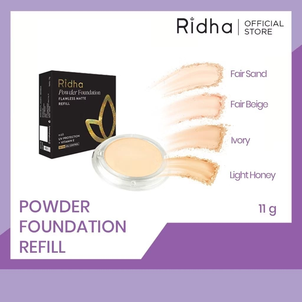 RIDHA POWDER FONDATION FLAWLESS MATE REFIL shade 601 fair sand exp 26.09.26
