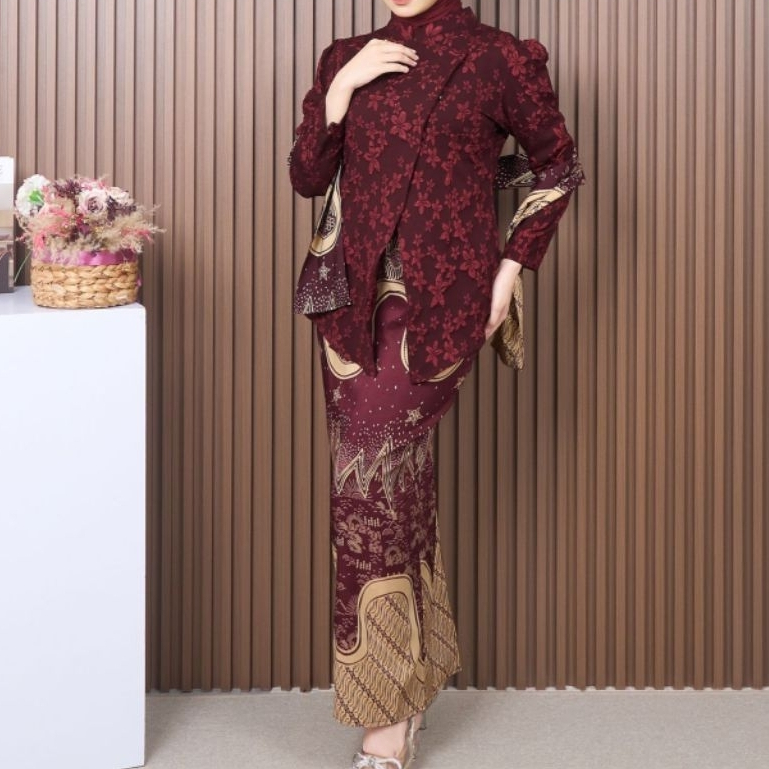 FAMYS - SET WANITA KINARA KEBAYA JANGGAN MODERN WISUDA LAMARAN KONDANGAN BRIDESMAID TERBARU 019589