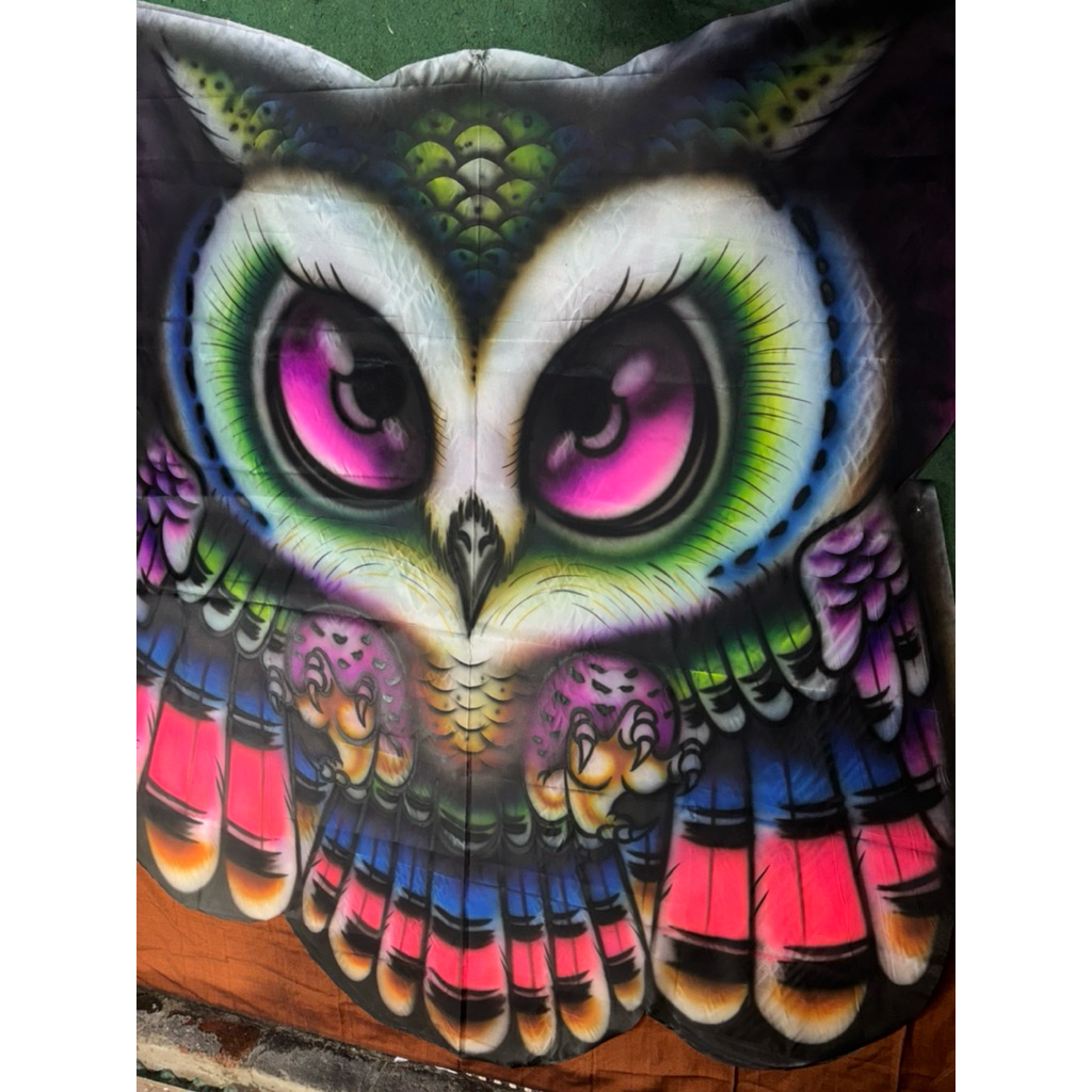 Kain Layangan Celepuk Airbrush A uk 150x175cm