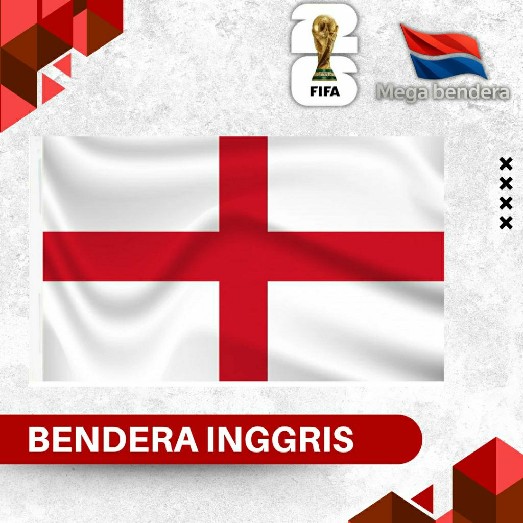 BENDERA INGGRIS FULLPRINT KAIN TC JUMBO | BENDERA NEGARA | BENDERA PIALA DUNIA