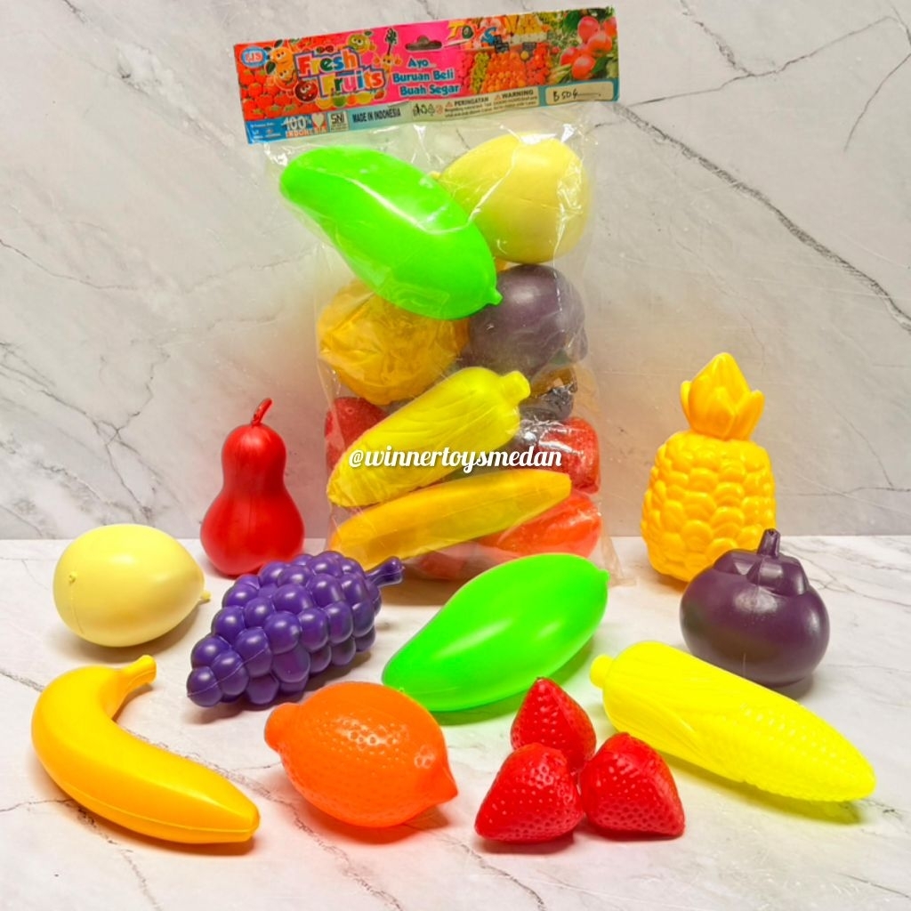 Mainan Buah Buahan Replika / Mainan Buah Segar plastik / Mainan Fresh Fruit / Mainan Buah Plastik