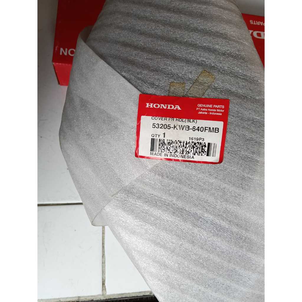 Cover FR Handle (Batok Depan) Hitam Doff Honda Revo Absolute Original AHM (53205-KWB-640FMB)