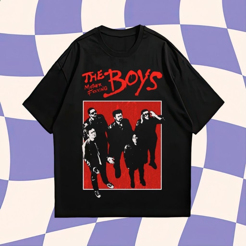 Purple Haze "The Boys" Oversized T-Shirt | Black | Kaos Oversize | Vintage | Atasan