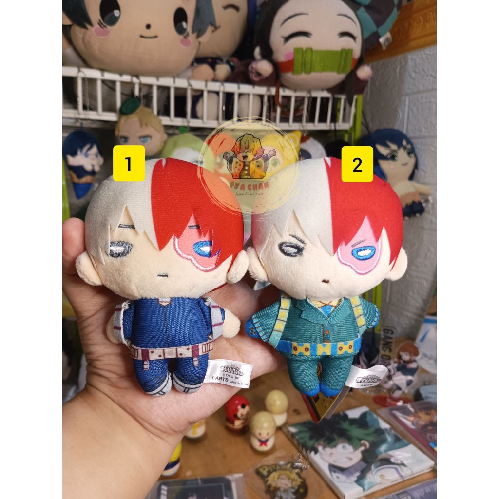 Shoto Todoroki Nitotan Plush Boneka Ganci Keychain Anime My Hero Academia MHA Boku No Hero Academia