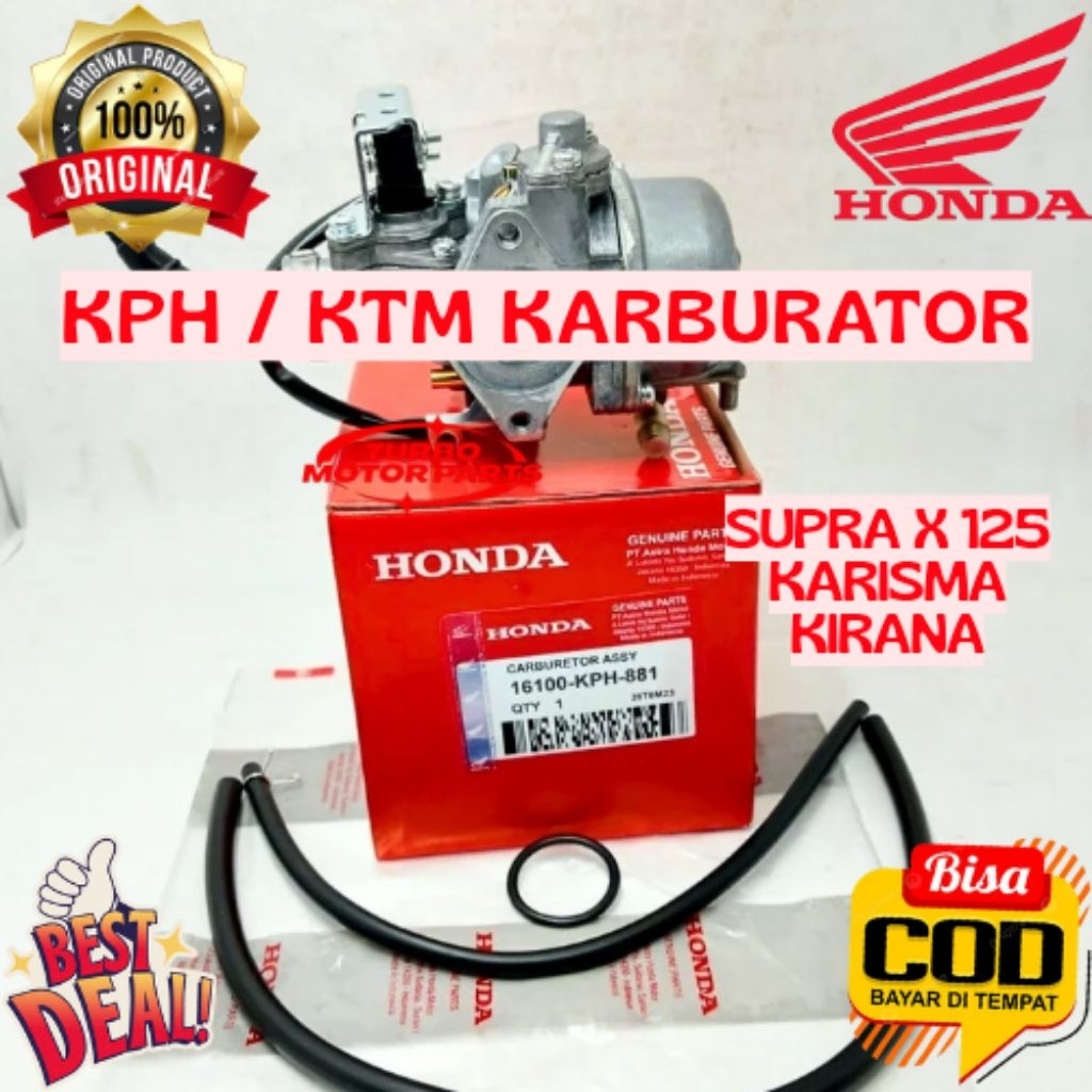 KARBURATOR ORIGINAL HONDA KODE KPH / KTM KARBURATOR SUPRA X 125, KARBURATOR KARISMA, KARBURATOR KIRA