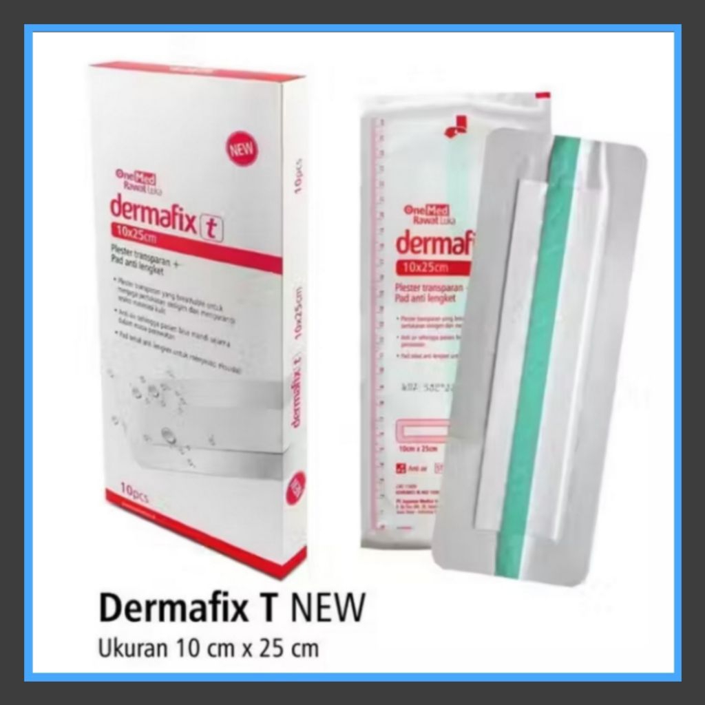 dermafix t 10x25 cm plester transparan anti air untuk luka sesar