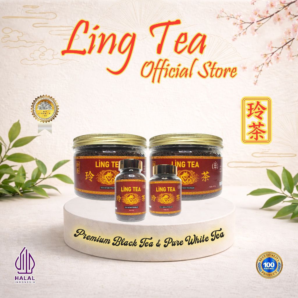 Ling Tea Teh Hitam Premium & Teh Putih Murni Long Tea Original Produk ekstra silver needle
